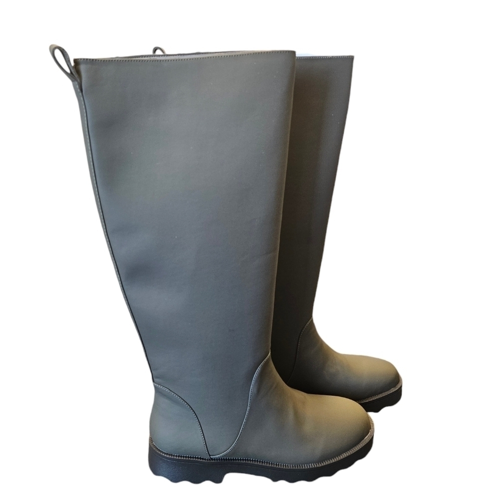 Aerosoles Slalom Olive Tall Faux Leather Womens Boots NEW